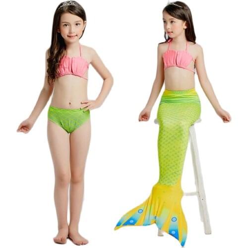 YY5067 Mermaid Swimwear Childrens Swimsuit Three Piece Sets Girls Mermaid Swimming Suits