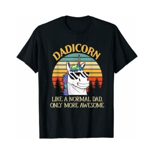 Dadicorn Funny Unicorn Dad Sunglasses T-Shirts Size S-3Xl Us 100% Cotton 2020
