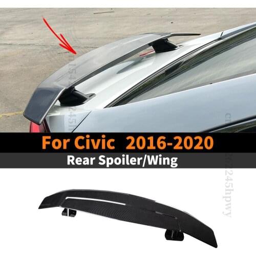 Roof Rear Spoiler Wing Racing Sport Tail Air Deflector Decoration Tuning Refit Trim For Honda Civic 2016 2017 2018 2019 2020