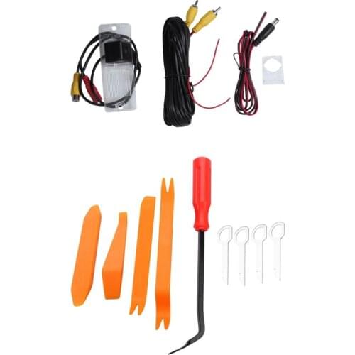 1X Car Ccd Reversing Rear View Camera For Mitsubishi Pajero Zinger L200 & 9 Pack Car Trim Removal Tool Kit