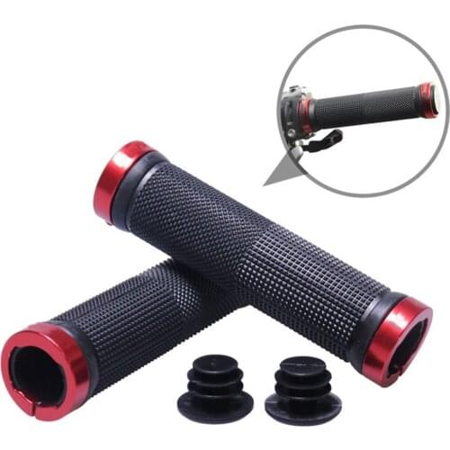 1 Pair Bicycle Handlebar Cover Smooth Soft Rubber Road MTB Bike Universal Lock Handle End Grips Lid Outdoor Cycling Anti-Slip