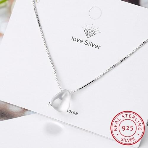 100% Genuine 925 Sterling Silver Mermaid Tears Pendant Necklace for Women Luxury Sterling Silver Crystal Jewelry