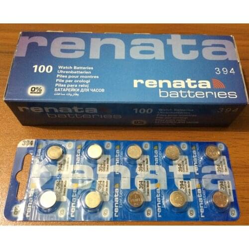 100Xrenata Silver Oxide Watch Battery 394 SR936SW 936 1.55V 100% original brand renata 394 renata936 battery