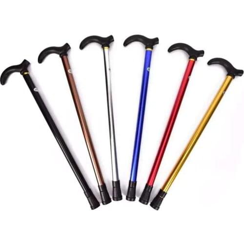 6 section Retractable Anti Shock Walking Stick Telescopic Trekking Hiking Poles Ultralight Sport Camping Mountaineering Crutch