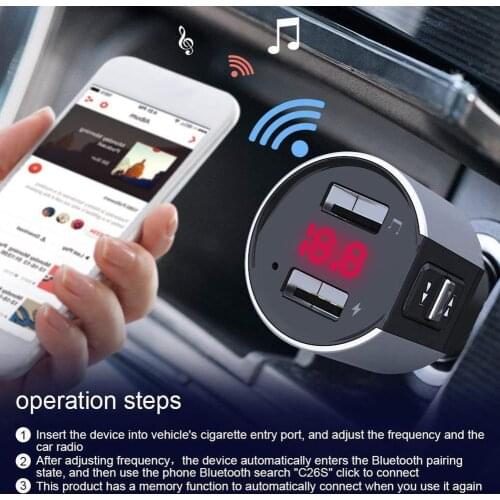 Car Wireless Bluetooth FM Transmitter Aux Modulator Bluetooth Car Car Radio MP3 Car Player Fast Dual Kit USB Charger Q7R5