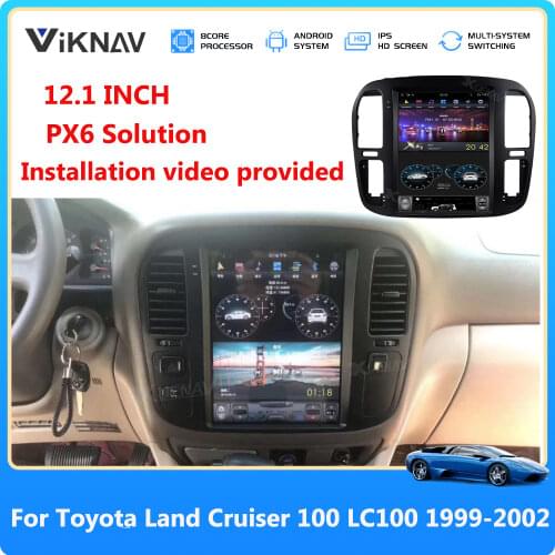 Car Radio Multimedia Player for Toyota Land Cruiser 100 lc100 1999-2002 Stereo receiver for Toyota Car GPS Navigation DVD Player
