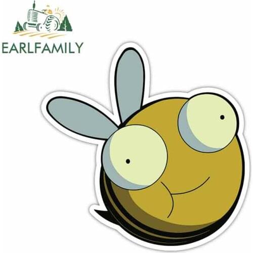 EARLFAMILY 13cm x 13cm for Invader Zim Death Bee Cartoon Oem Car Stickers Vinyl JDM Bumper Trunk Truck Graphics DIY Fine Decal