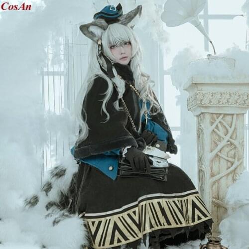Game Arknights Pramanix Cosplay Costume RHODES ISLAND The Frost Of Caster Gorgeous Uniform Halloween Party Role Play Clothing