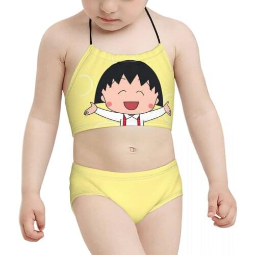 2021 Japanese manga anime Kid Girls Swimsuit Children Print Maruko (8) Bikini Wholesale Brand Baby Girl Swimming Suit