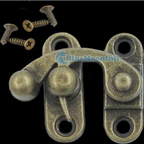 10 Pcs / Lot Metal Suitcase Bag Chest Clasp Latches Lock Use For Purse Boxes Buckles Closure Bronze