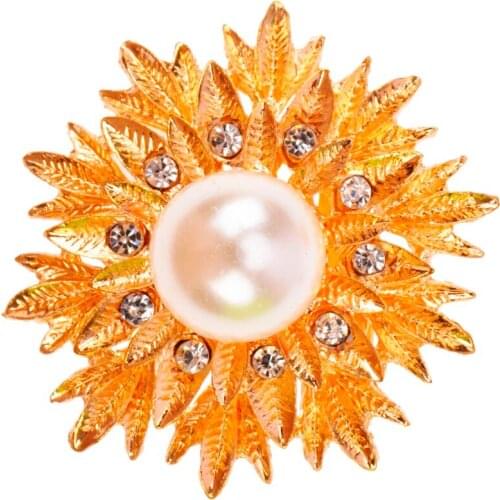 Fashion Women Brooches Lady Snowflake Imitation Pearls Rhinestones Crystal Wedding Brooch Pin Jewelry Accessorise BRO80