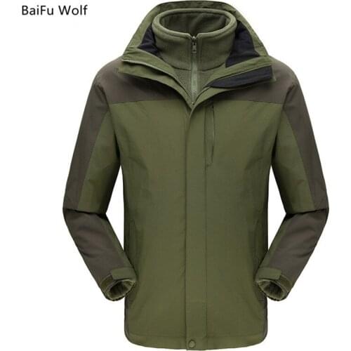 Outdoors Men Camping Hiking Climbing Jacket Windproof Waterproof Warm Male Windbreater Winter Cold-proof Hunting Coat