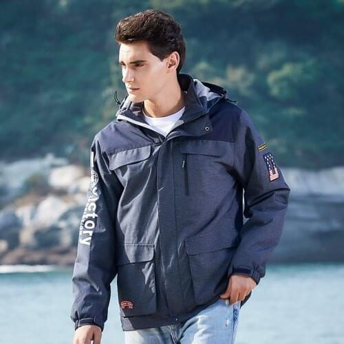 2020 MenS Wear Winter White Duck down Inner Wearing Hooded Raincoat Jacket Mountaineering Two Piece Set Mens down Jacket