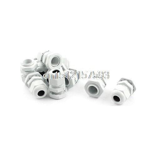 Nylon Waterproof Cord Grip 4-8mm Dia Cable Glands Connector PG9 10Pcs
