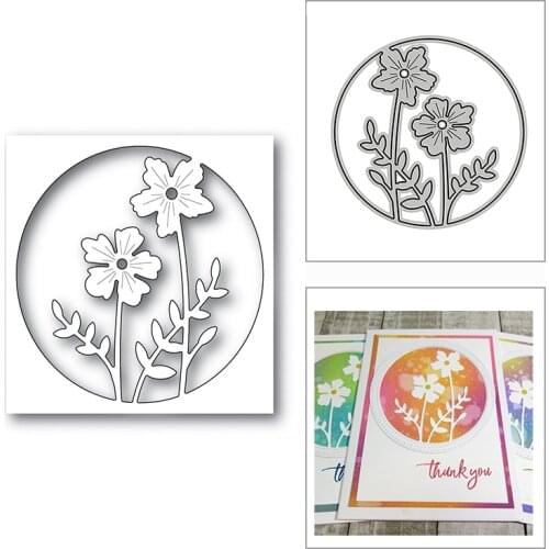 New Cherry Blossoms Circle Frame 2020 Metal Cutting Dies for DIY Scrapbooking Decor and Card Making Embossing Craft No Stamps