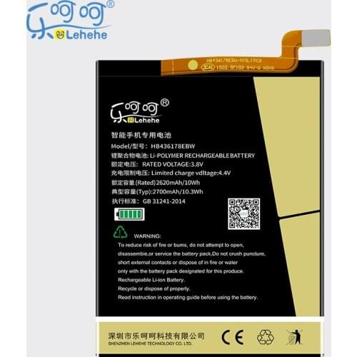 Original LEHEHE HB436178EBW Battery For HUAWEI Mate S CRR-CL00 CRR-UL00 2700mAh Replacement Li-Polymer Batteries with Tools Gift