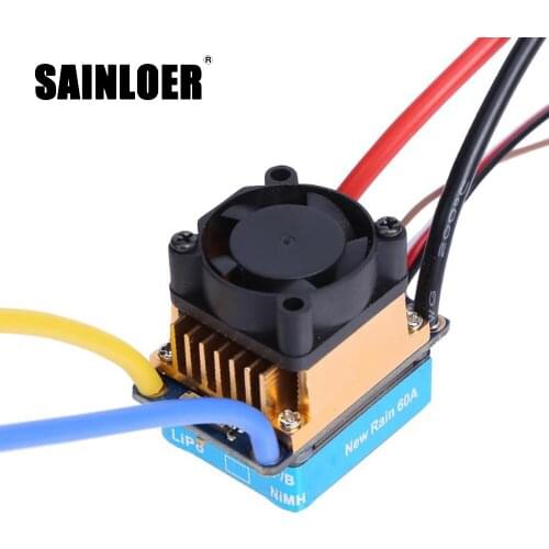 SAINLOER 5-13V 320A Waterproof 3S 60A Brushed Motor ESC Electronic Speed Controller For 1/10 RC Car