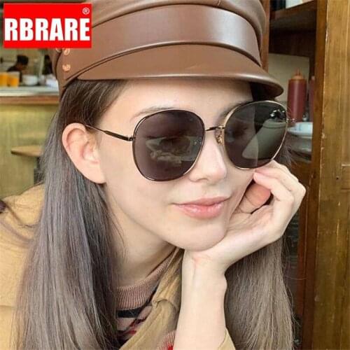 RBRARE New Large Frame Sunglasses Women Alloy Square Sunglasses Men Metal Gradient Pink Sun Glasses Vintage Mirror Oversized