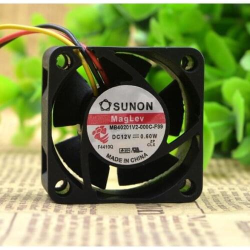 SUNON MB40201V2-000C-F99 DC 12V 0.60W 4020 4CM 40*40*20MM 3-wire cooling fan