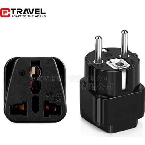 Universal EU Plug Adapter International AU UK US To EU Plug Converter Power Socket Travel Adapter 250V