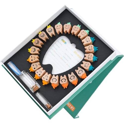 1 Set Baby Tooth Storage Box Wooden Deciduous Teeth Box Teeth Preservation Case