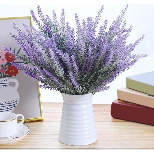 1Pc Artificial Flower Lavender Plants Outdoor Wedding Garden Home DIY Decoration Artificial Plant Pot Desktop For Home Decor