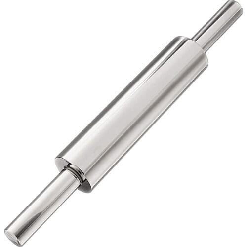 1pc Stainless Steel Rolling Pin with Ergonomic Handle Non-stick Professional Baking Accessory