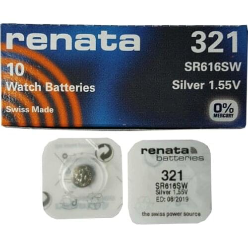 10pcs Renata LONG LASTING 321 SR616SW D321 321 Watch Battery Button Coin Cell
