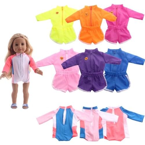 11 Set Doll Sportswear Suit Suitable For Summer & Autumn For 18 Inch &New Born Baby Generation Birthday Girls Toy Gifts
