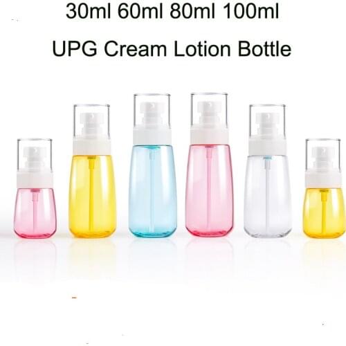 300pcs/lot 30ml/60ml/80ml/100ml cream lotion cosmetic container travel kits,UPG cream skin care press pump bottles
