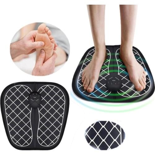 USB Rechargeable Electric EMS Foot Massager Pad Feet Muscle Stimulator Foot Massage Mat Improve Blood Circulation Relieve Pain