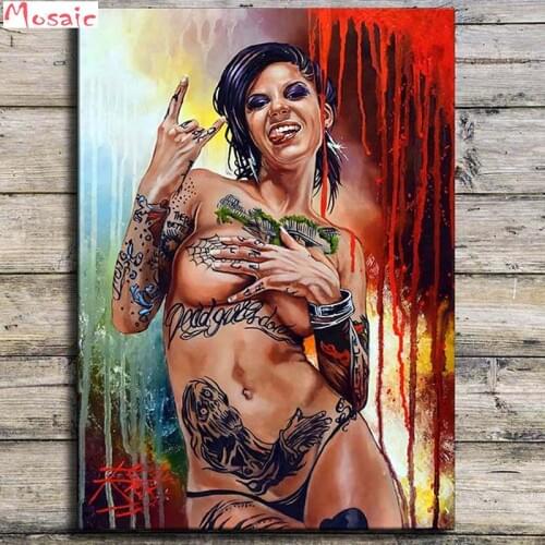 5D DIY Diamond Painting Full Square/Round Drill "Modern Hip hop Tattoo Women" Embroidery Cross Stitch gift Home Decor Gift
