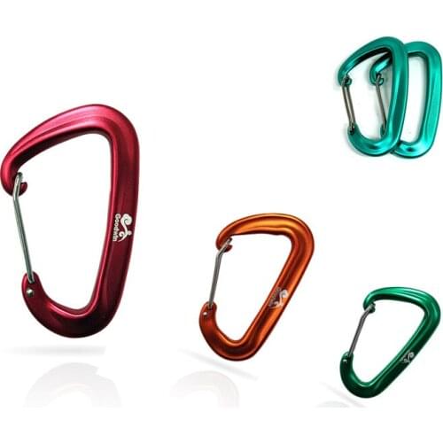 4PCS Boundless Voyage 12KN Climbing Carabiners Heavy Duty D-type Clips Aluminum Alloy Hook for Hammocks Camping