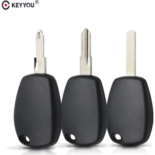 KEYYOU For Renault Megane Twingo Clio No Button Remote Key Shell Case Uncut Blank NE73/VA2/VAC102 Blade Replacement For Nissan