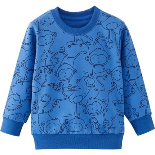 Funnygame Kids clothes spring long sleeve t shirt for boys cartoon car jacket baby O-neck cotton sweatshirt children Tops