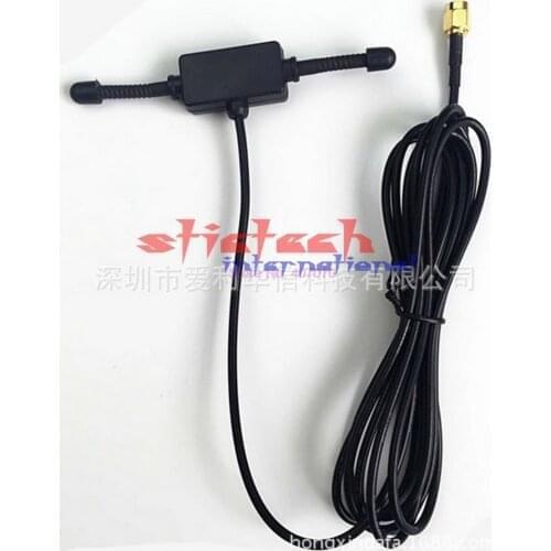 By dhl or ems 100pcs Car Digital TV Antenna 5ft In Car Radio Digital DVB-T ISDB-T TV Signal 6dBi Antenna 433 MHZ & Amplifier