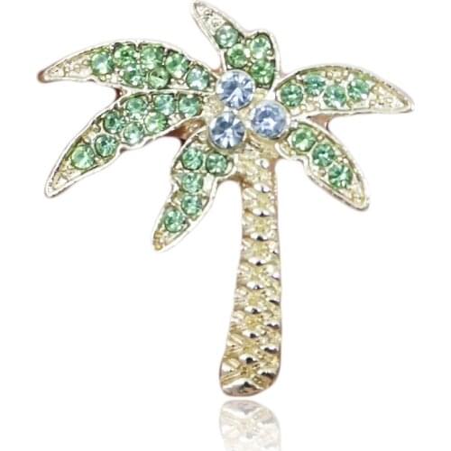 Lovely Badge Plant Collar Enamel Brooch Coconut Tree Decorative Backpacks Clothing Cartoon Lapel Pins Jewelry Gift