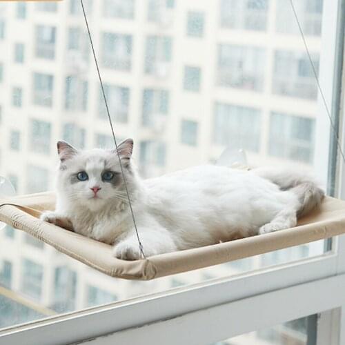 Cat Hammock Hanging Beds Comfortable Sunny Seat Window Mount Pet Hammock Bed For Cats Supplies Detachable Bearing 15kg