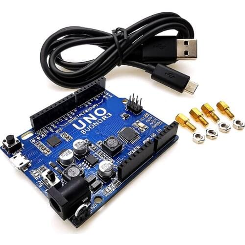 ATmega328P BUONO UNO R3 Compatible for Arduino UNO R3 Improved 3.3V/5V Selectable Micro USB Cable