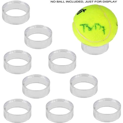 Pmsanzay 10 Round 1-1/2" Acrylic Beveled Ring Display Stand Pedestal Balls Case for Golf Ball Baseball Softball Eggs Spheres Puz