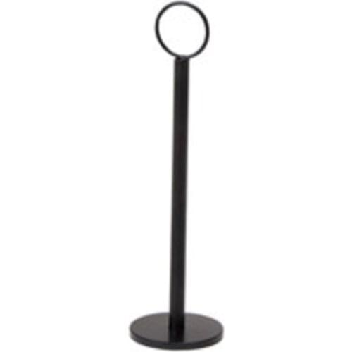 Place 8" Card Holder with Coil Clip, Round Base - Black