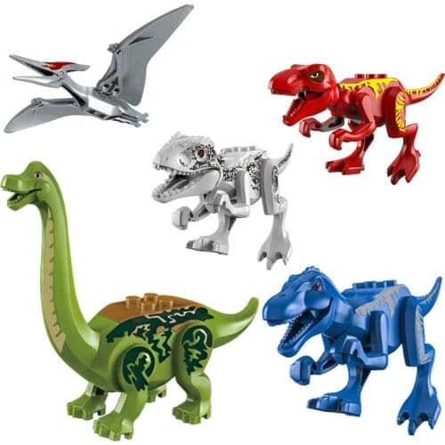 Moc Animal Building Blocks Jurassic World Dinosaur Figures DIY Jurassic Park Blocks Mini Parts Bricks Toys Gifts for Children