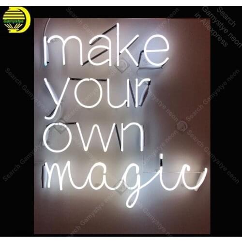 NEON SIGN For make your own magic display Neon lamps Real GLASS Tube Decorate Home Room Advertise custom neon light with board