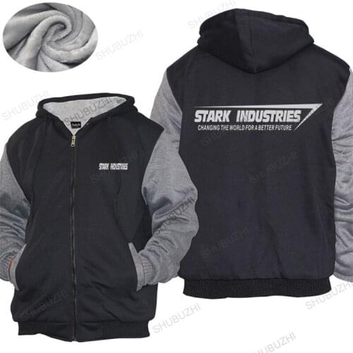 New fashion thick hoody coat Stark Industries Mens hoodies (S-3XL) men cotton warm coat winter Cotton thick hoody Drop Shipping