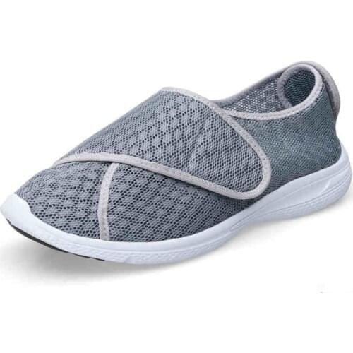 Foot puffy shoes summer mesh single shoes wide feet fat men and women adjustable autumn and winter diabetes foot deformation