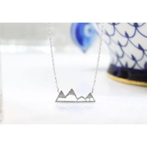 Mount Everest China Outdoor Scenery Mountain Peaks Hills Necklace Exotic Paris Style Nature Snow Mountain Top Charm Necklace