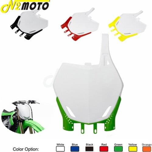 1 X Motocross Front Number Plate for For Honda Yamaha Kawasaki KLR KLX KX 110 140 250 450 Universal Off Road Name Panel