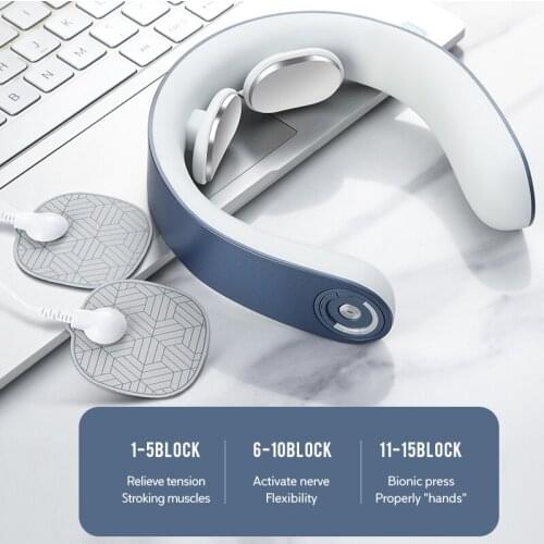 PGG Smart Neck Massage Device Cervical Vertebra Heating Physiotherapy Leg Shoulder Massager for Back Pain Relief Electrode