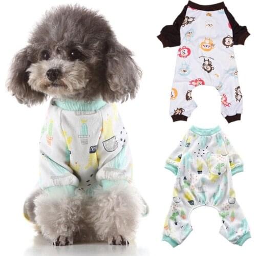 Pet Pajamas Pet Clothes For Small Dogs Pajamas Dog Puppy Jumpsuit for Medium Dogs Sleeping Wear Warm Clothing