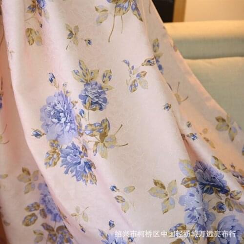 New Garden Big Orchid Semi-blackout Curtains for Living Room Bedroom Study Curtains Rich Flower Tablecloth